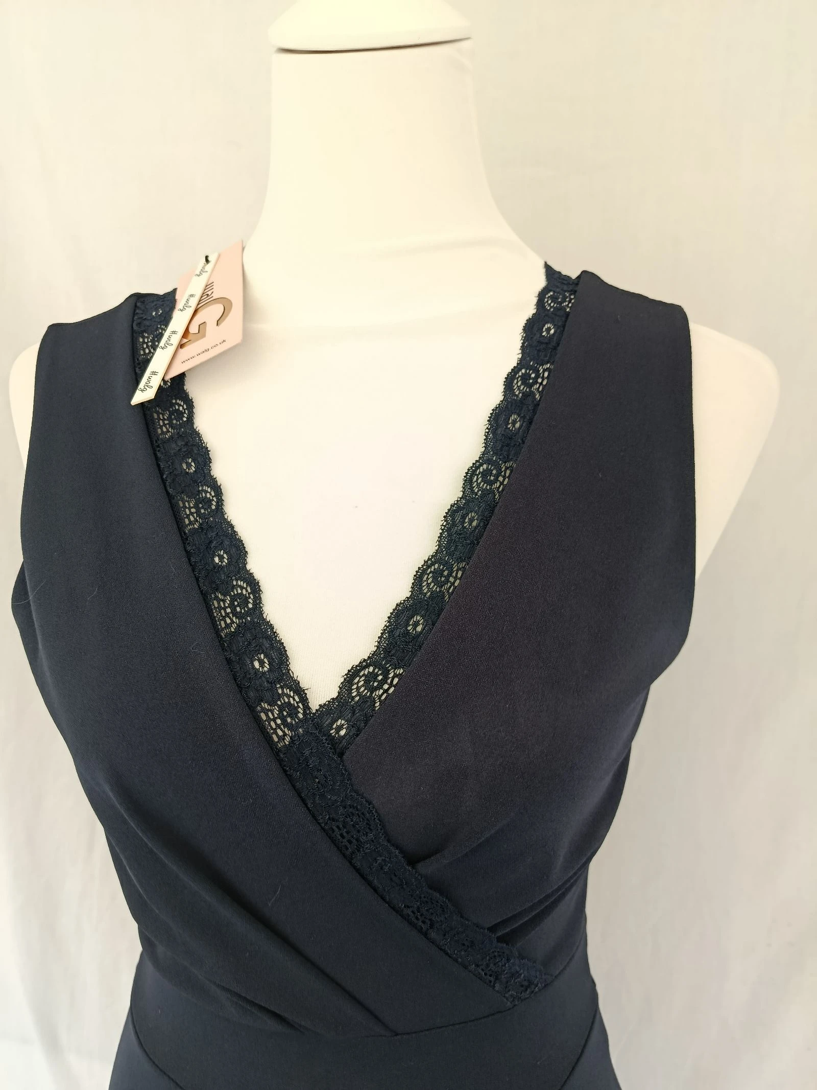 Combinado sin mangas azul marino detalles de telle WalG nuevo – photo 2